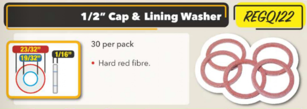 1/2” Cap & Lining Washer (30)