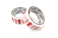 RED on WHITE ARROW DIRECTION TAPE 33m