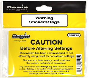 APPLIANCE SETTINGS CAUTION STICKERS x8